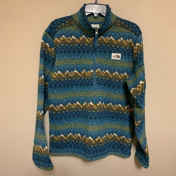 The North Face Other - The North Face Men's 1/2 Zip Fair Isle Pullover Jacket SZ M Aztec Print